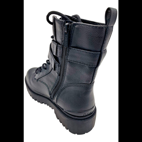 GUESS Women's Orana Chunky Combat Boots Black - Medium - Picture 3 of 3